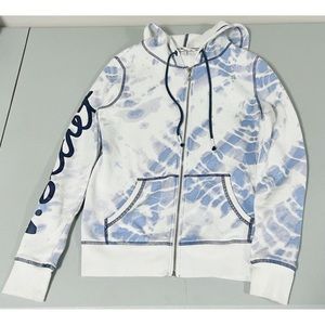 Victoria’s Secret Tie Dye Zipper Sweatshirt Hoodie Sweater Size XS 🤍✨